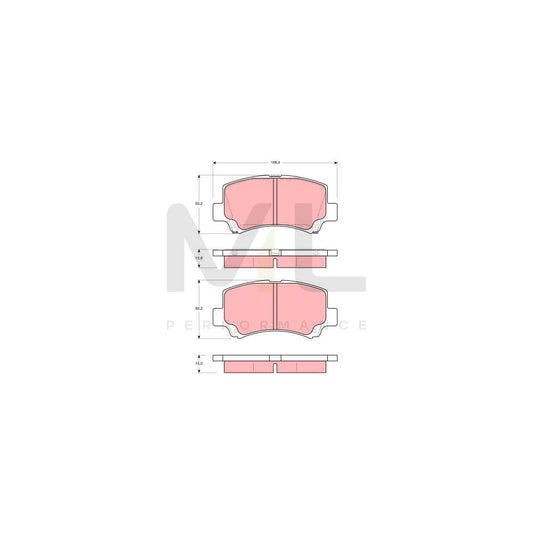 TRW Gdb3221 Brake Pad Set Not Prepared For Wear Indicator, With Accessories | ML Performance Car Parts