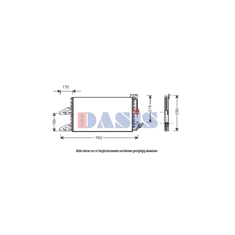 AKS Dasis 302180N Air Conditioning Condenser for Lancia Y (840)