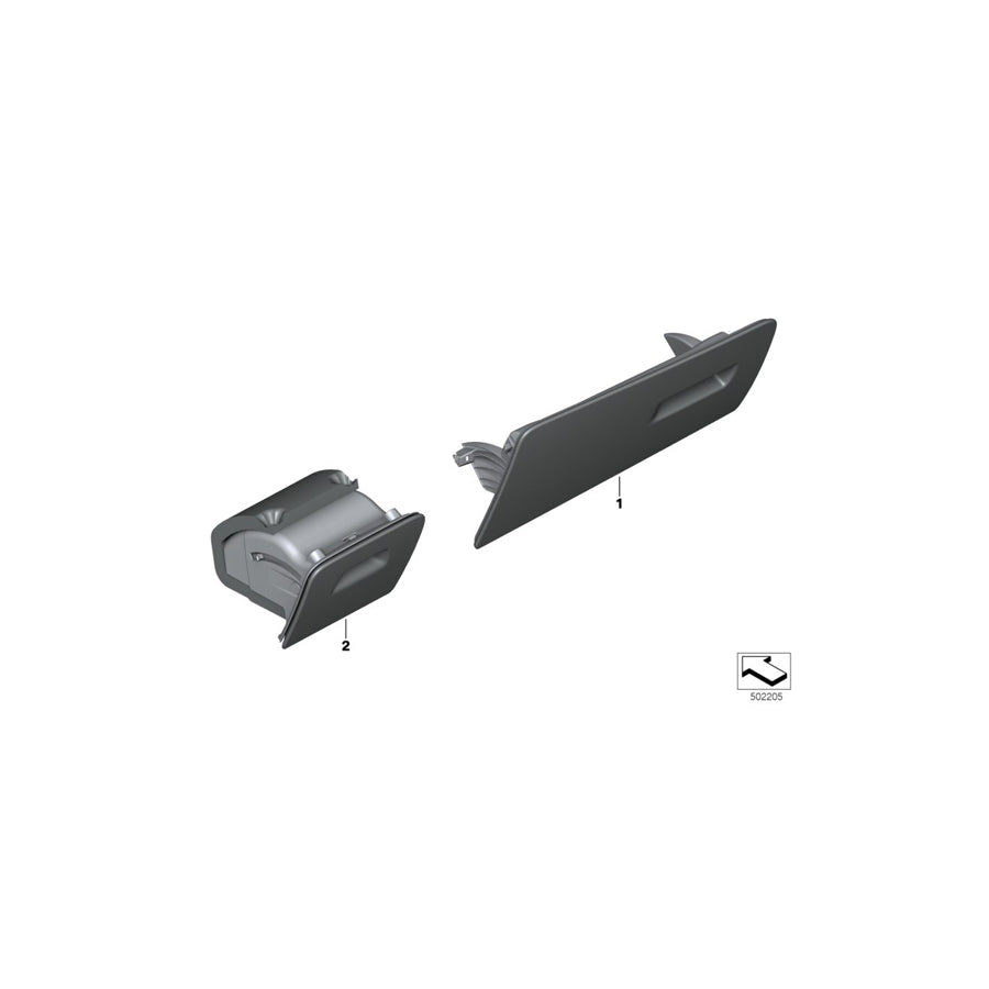 Genuine BMW 51457998099 G06 G05 G07 Lid, Glove Box, Leather TARTUFO (Inc. X5) | ML Performance US Car Parts