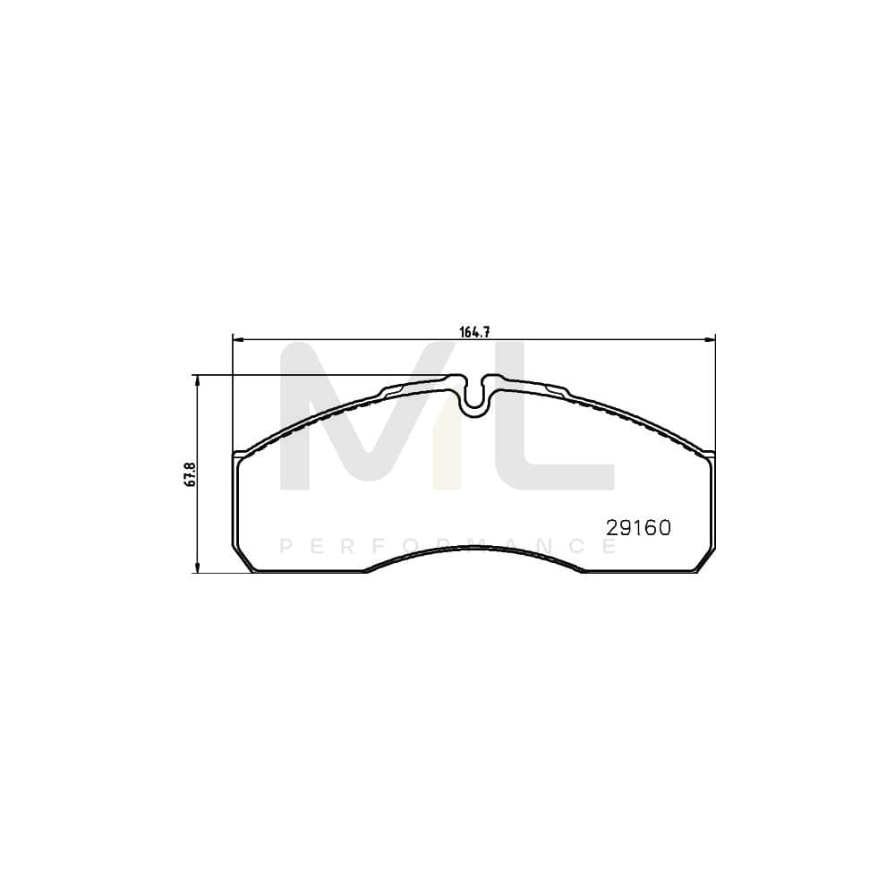 Hella 8DB 355 005-401 Brake Pad Set Prepared For Wear Indicator
