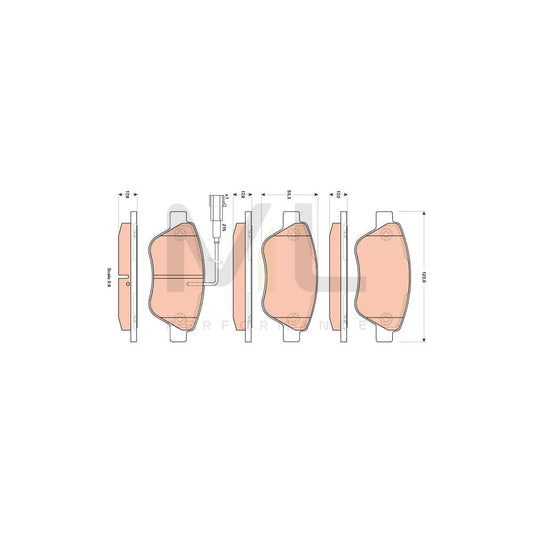TRW Gdb1853 Brake Pad Set For Fiat Qubo (225) Incl. Wear Warning Contact, With Brake Caliper Screws, With Accessories | ML Performance Car Parts