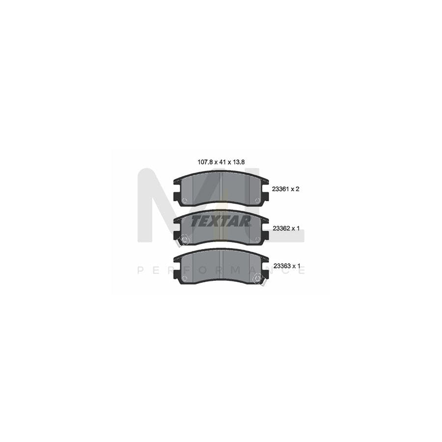 TEXTAR 2336101 Brake pad set with acoustic wear warning | ML Performance Car Parts
