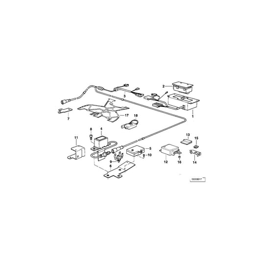 Genuine BMW 61128350076 E34 E32 Wiring Airbag Front Sensor (Inc. 525ix, 735i & 750iLS) | ML Performance US Car Parts