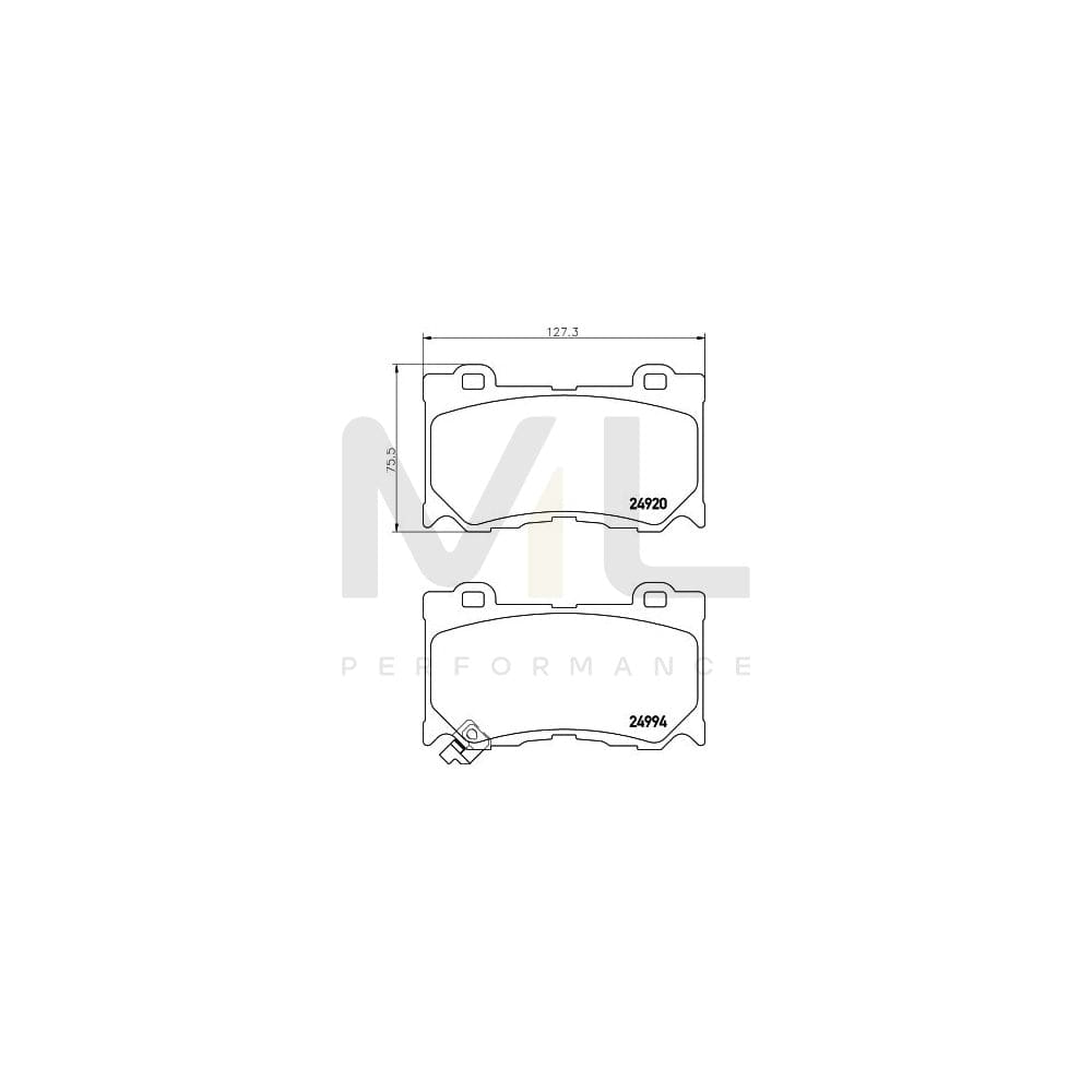Hella 8DB 355 014-841 Brake Pad Set With Acoustic Wear Warning