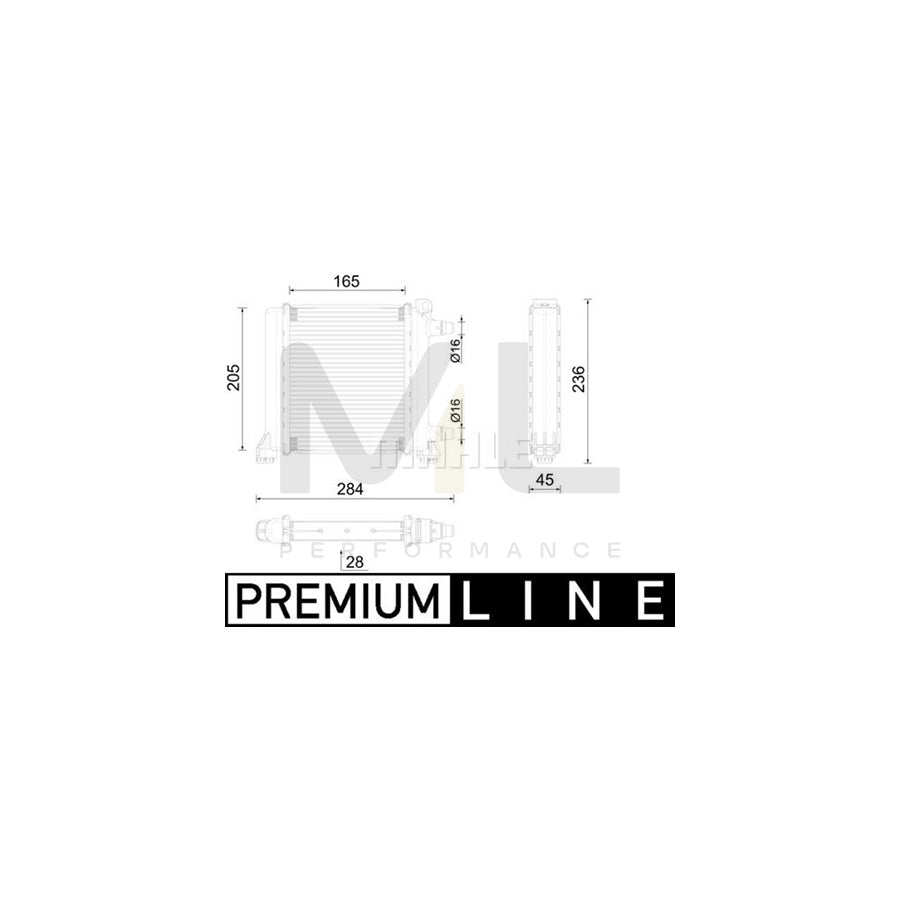 MAHLE ORIGINAL CR 2596 000P Engine radiator Brazed cooling fins, Aluminium, Aluminium | ML Performance Car Parts