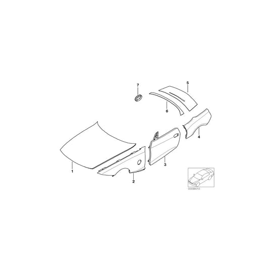Genuine BMW 41617180228 E85 E86 Aluminium Engine Hood (Inc. Z4) | ML Performance US Car Parts