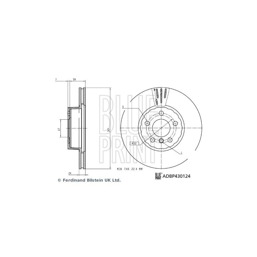 Blue Print Adbp430124 Brake Disc