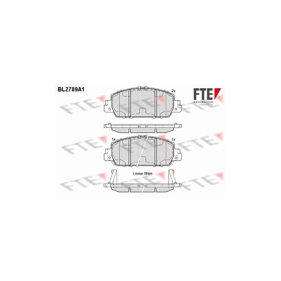 FTE Bl2789A1 Brake Pad Set for Honda Hr-V II (Ru)