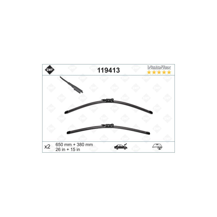 Swf Original Visioflex Set, Visioflex 119413 Wiper Blade | ML Performance US Car Parts