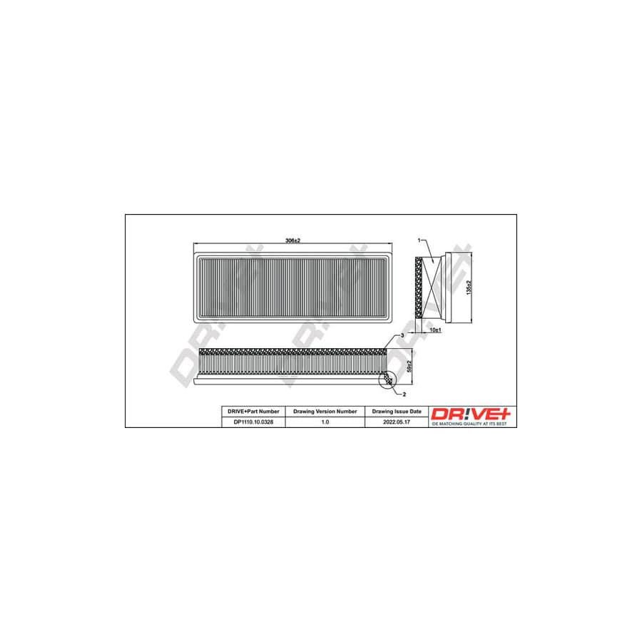Dr!Ve+ Dp1110.10.0328 Air Filter