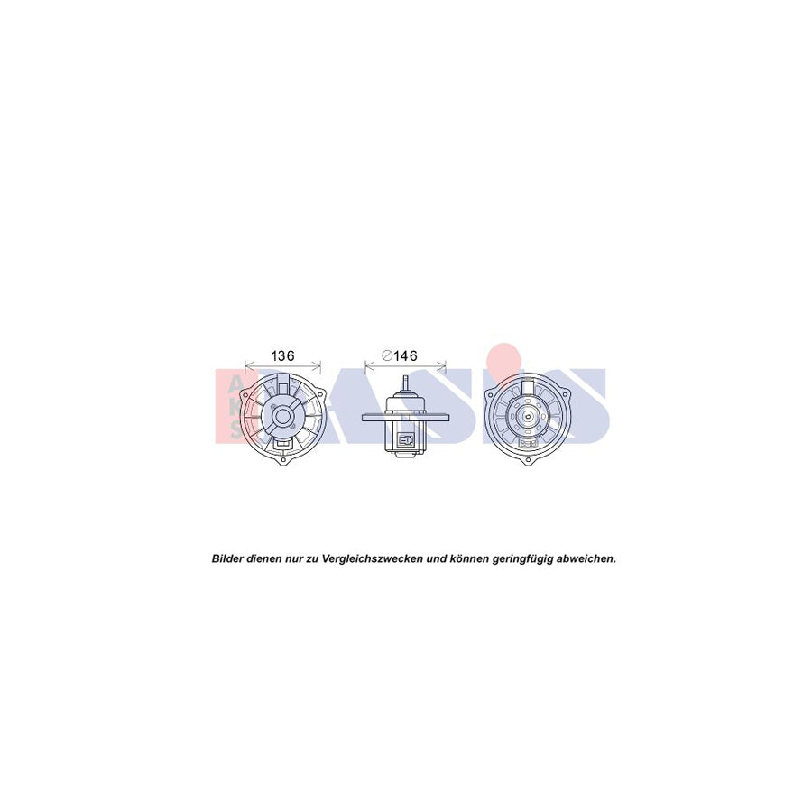 AKS Dasis 518097N Fan, Radiator for Daewoo Matiz