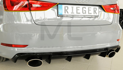 Rieger 00088159 Audi 8V Rear Diffuser (A3 & S3) 6 | ML Performance UK Car Parts