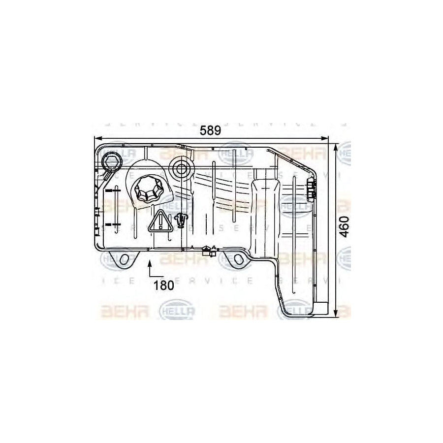 Hella 8MA 376 705-511 Coolant Expansion Tank