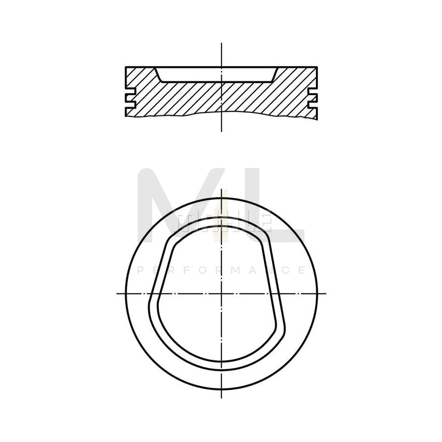 MAHLE ORIGINAL 030 67 02 Piston 77,01 mm, without cooling duct | ML Performance Car Parts