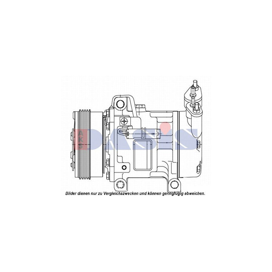 AKS Dasis 850418N Compressor, Air Conditioning for Peugeot 206 Sw (2E/K)