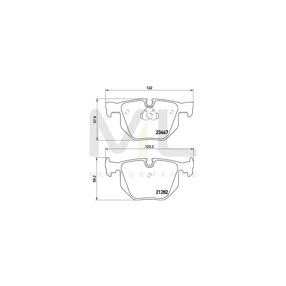 Hella 8DB 355 009-331 Brake Pad Set For Bmw 7 (E65, E66, E67) Prepared For Wear Indicator