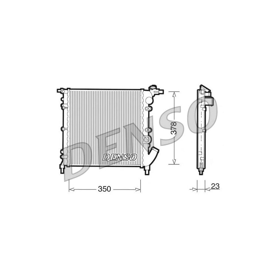 DENSO DRM23003 Engine Radiator for Renault Clio