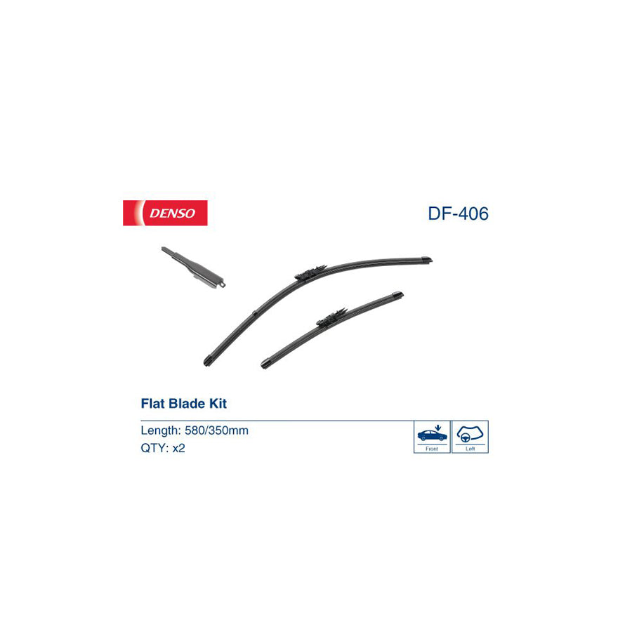 DENSO DF-406 Wiper Blade for Nissan Juke (F15)