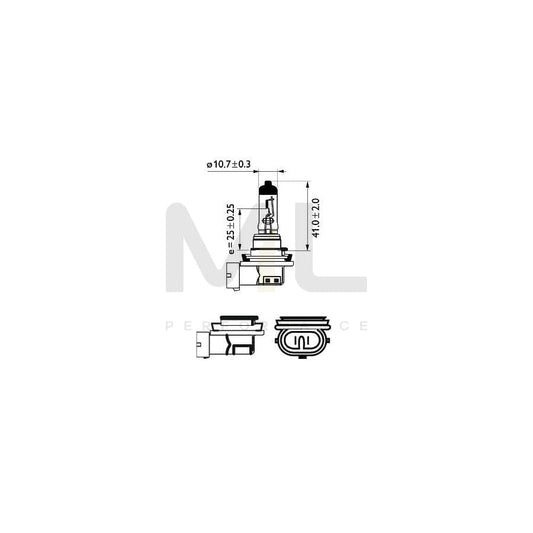PHILIPS 12362WVUB1 Bulb, spotlight H11 12V 55W PGJ19-2 Halogen | ML Performance Car Parts