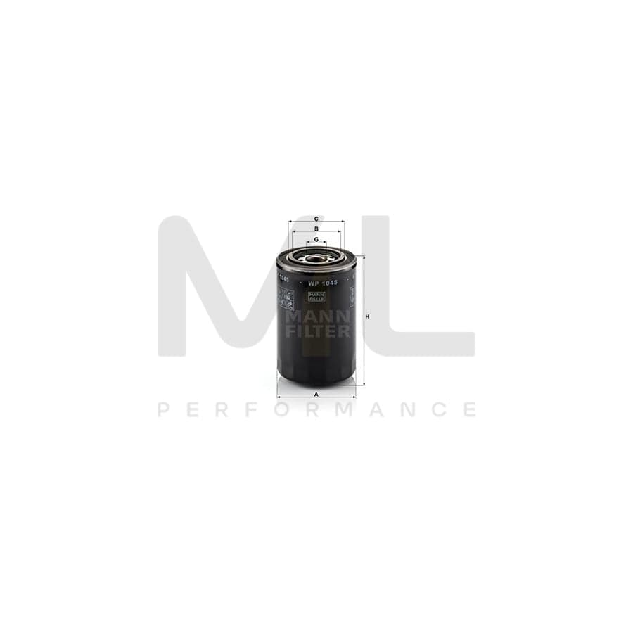 MANN-FILTER WP 1045 Oil Filter Spin-on Filter