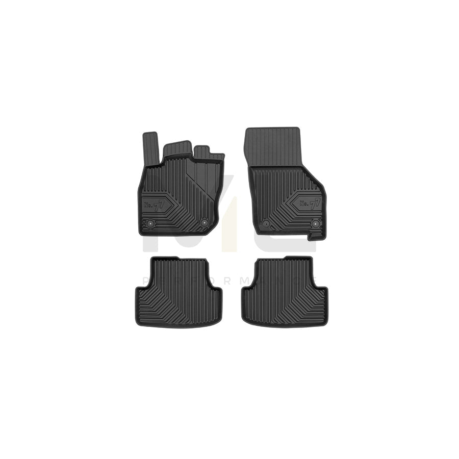FROGUM Tailored, No.77 77425002 Floor mat set for VW GOLF Elastomer, Front and Rear, Quantity: 4, Black, (LHD)