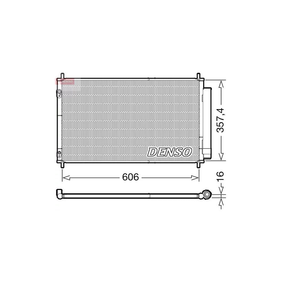 DENSO DCN50058 Air Conditioning Condenser for Toyota Yaris III Hatchback (Xp13)