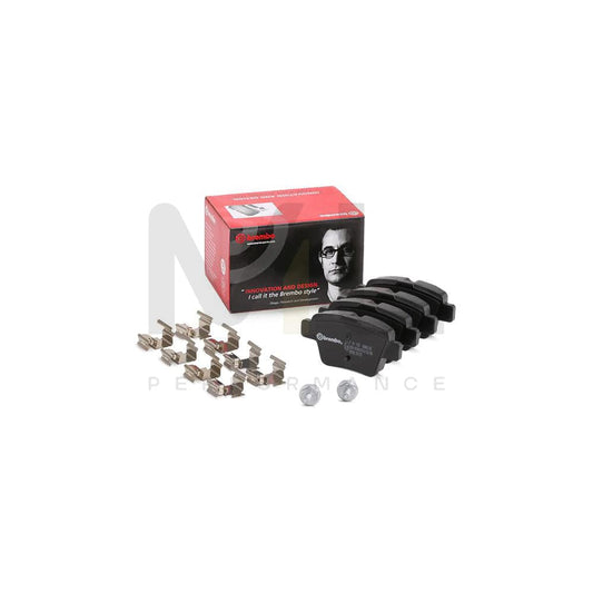 Brembo P 61 100 Brake Pad Set Excl. Wear Warning Contact, With Brake Caliper Screws | ML Performance Car Parts