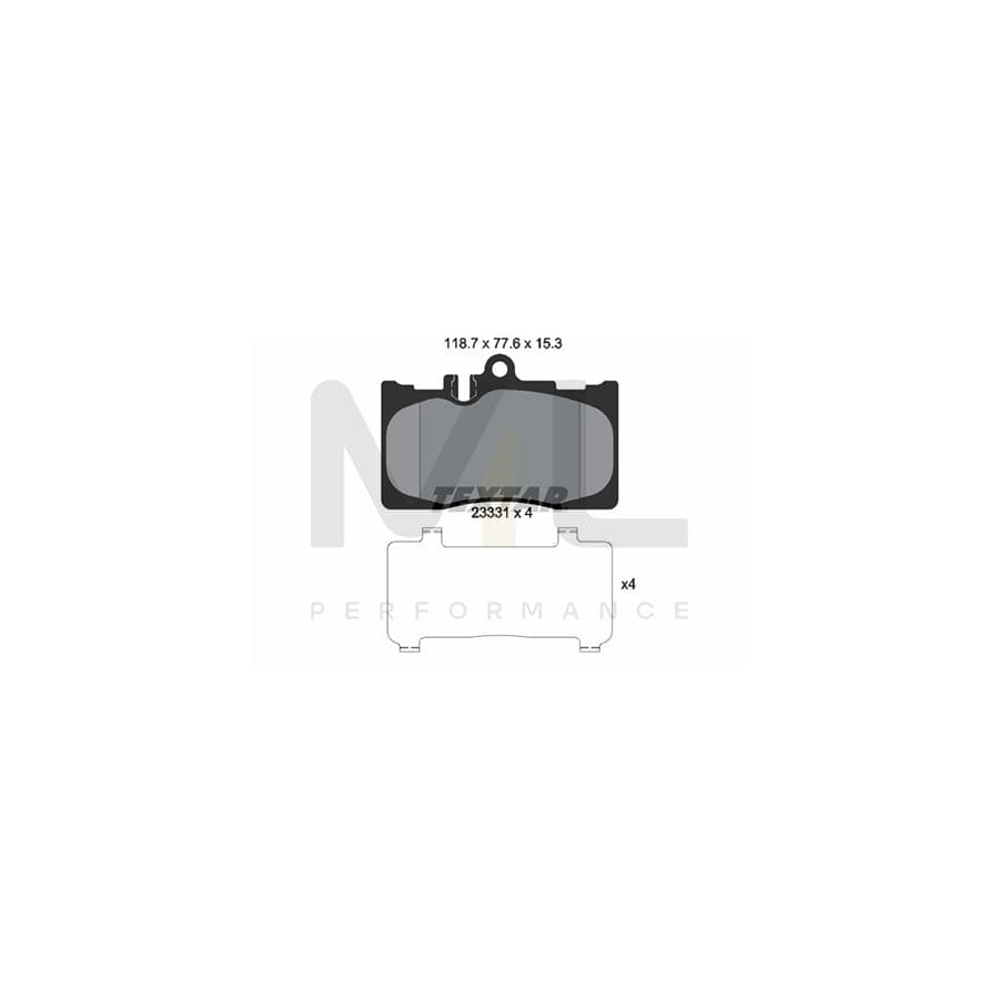 TEXTAR 2333102 Brake pad set for LEXUS LS III (XF30) prepared for wear indicator | ML Performance Car Parts