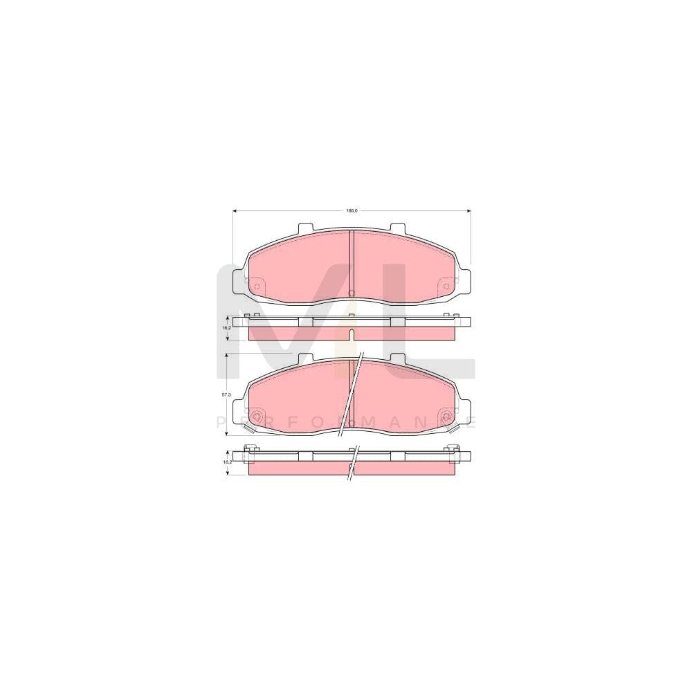 TRW Gdb4103 Brake Pad Set For Ford Usa F-150 Mk10 Incl. Wear Warning Contact | ML Performance Car Parts