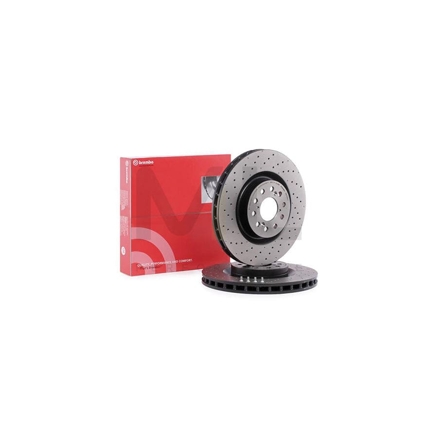 BREMBO COATED DISC LINE 09.C338.11 Brake Disc for HONDA CIVIC Perforated / Vented, Coated, High-carbon, with bolts/screws | ML Performance Car Parts