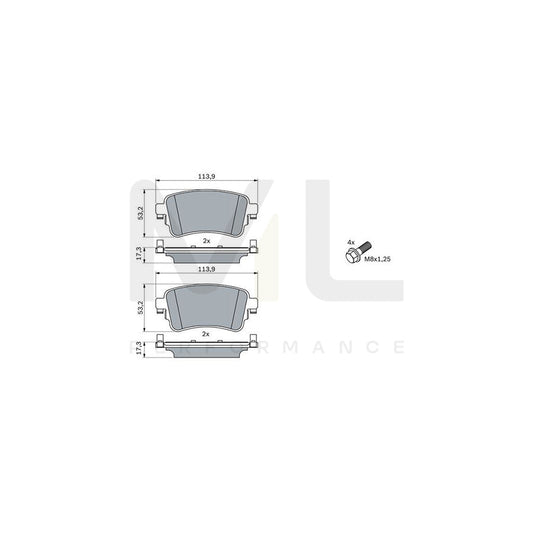 Bosch 0986424857 Brake Pad Set BP2479 | ML Performance Car Parts