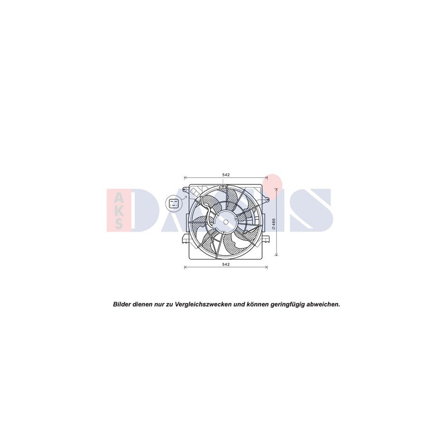 AKS Dasis 518110N Fan, Radiator for Hyundai I40