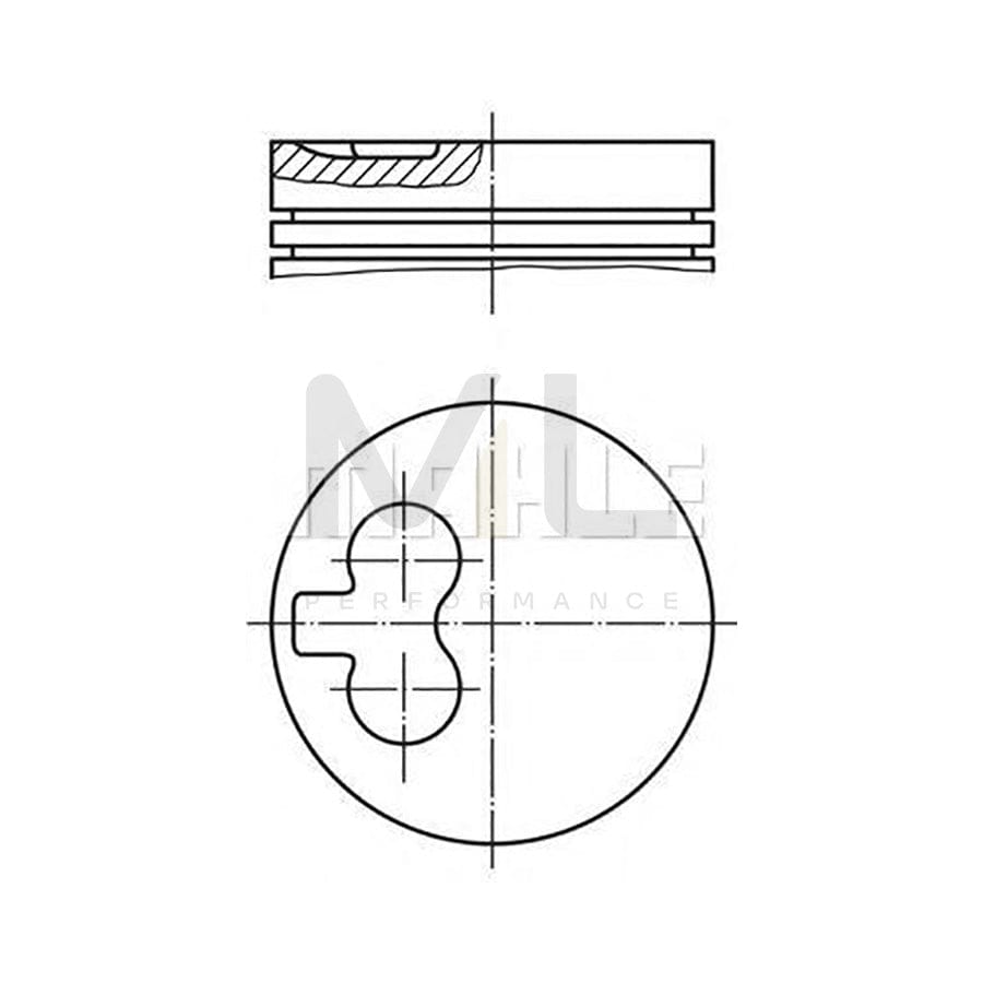 MAHLE ORIGINAL 013 36 00 Piston 80,01 mm, with piston rings, with piston ring carrier | ML Performance Car Parts
