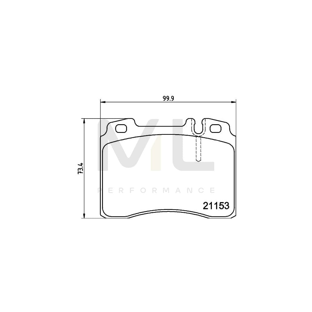 Hella 8DB 355 008-181 Brake Pad Set Prepared For Wear Indicator