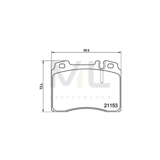 Hella 8DB 355 008-181 Brake Pad Set Prepared For Wear Indicator