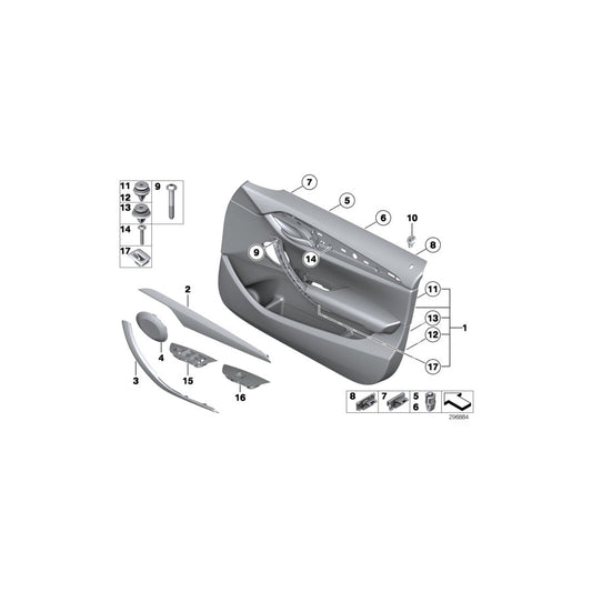 Genuine BMW 51418049411 E84 Trim Cover, Door, Honed Alu, Left (Inc. X1 28i, X1 20d ed & X1 18dX) | ML Performance US