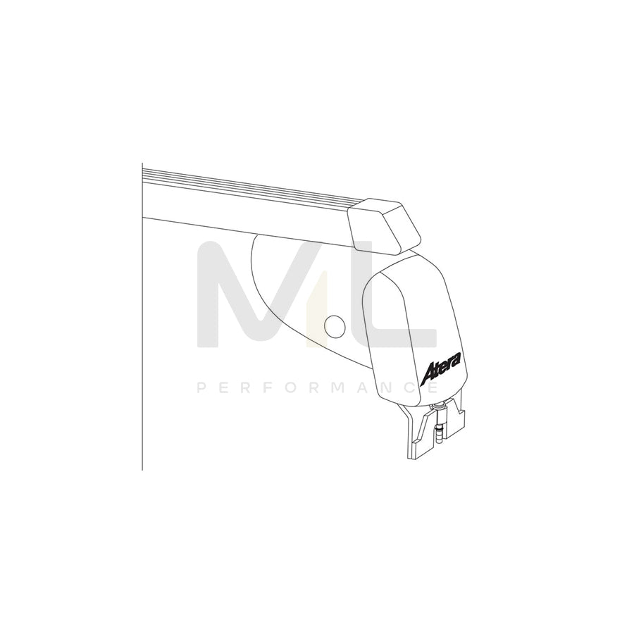 Atera Signo 044184 Roof bars suitable for Mercedes-Benz CLS Coupe (C218) for cars without rails, 122 cm, 100 kg, Steel