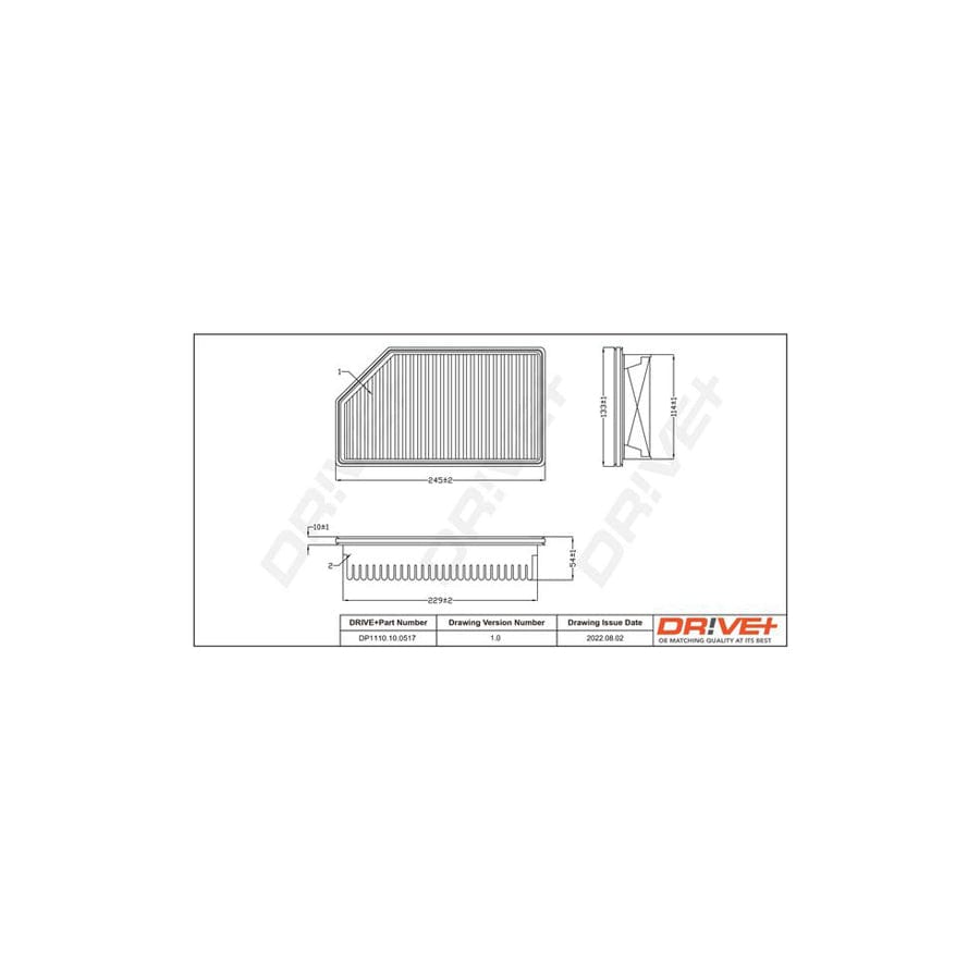 Dr!Ve+ Dp1110.10.0517 Air Filter For Kia Rio