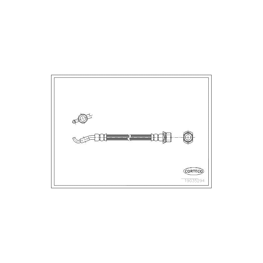 Corteco 19035294 Brake Hose for Toyota Avensis