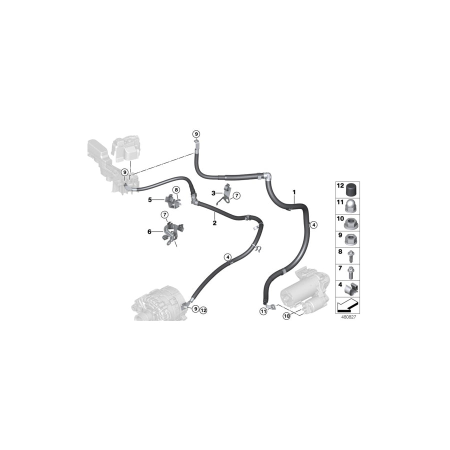 Genuine BMW 12428643825 G12 G30 G01 Bracket For B+ Lead Heat resistant plate (Inc. 640iX, 740Li & X3 M40iX) | ML Performance US Car Parts