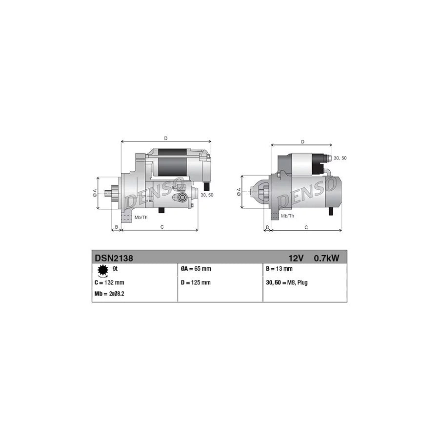 DENSO DSN2138 Starter Motor