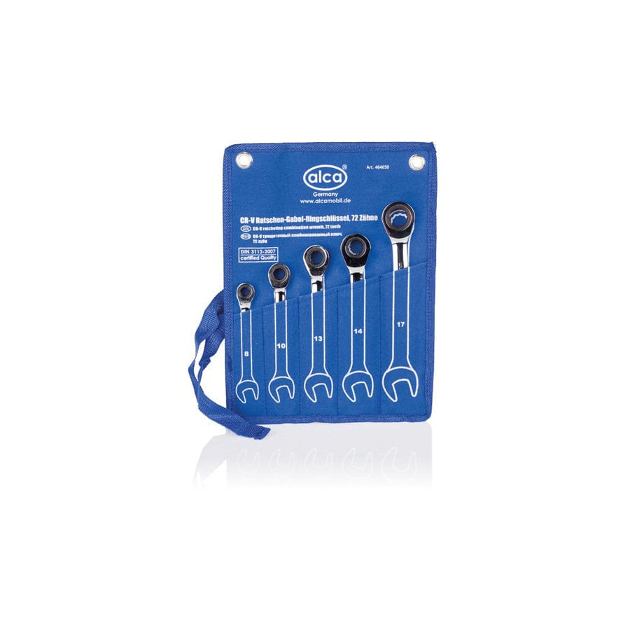 Alca 464050 Ratchet Ring Open-Ended Spanner Set