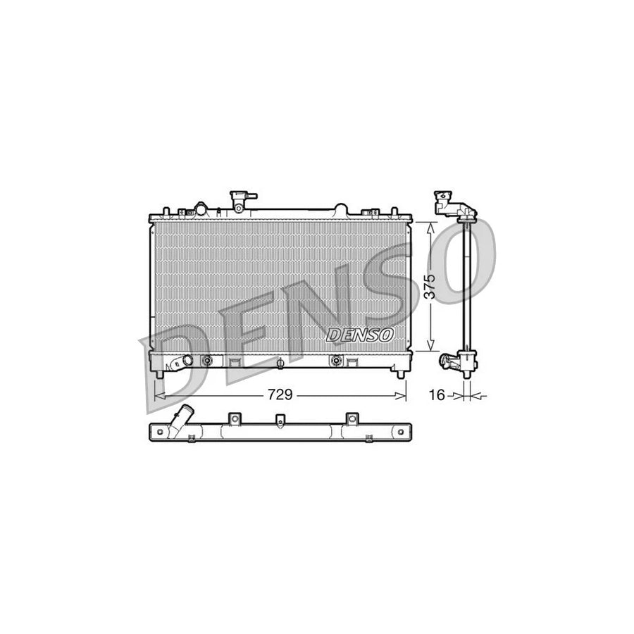 DENSO DRM44022 Engine Radiator for Mazda 6