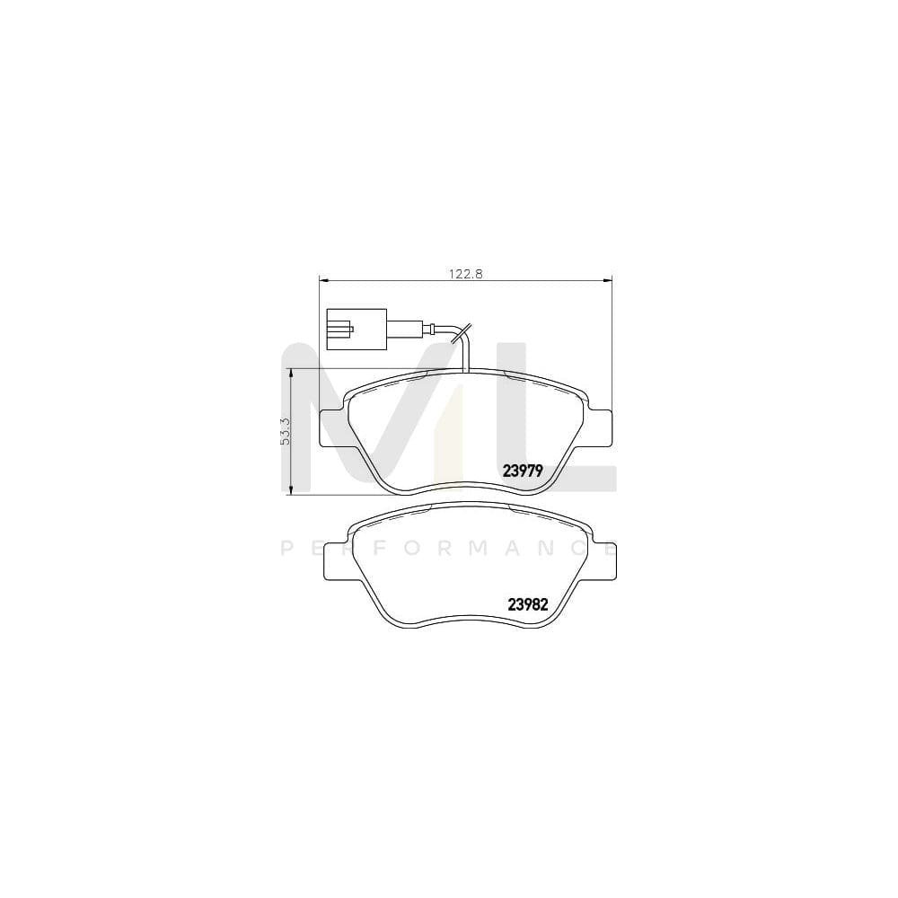 Hella 8DB 355 015-491 Brake Pad Set With Integrated Wear Warning Contact, With Brake Caliper Screws, With Accessories