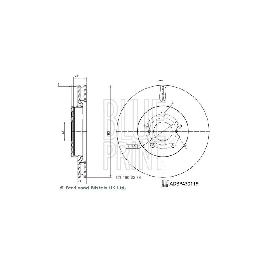 Blue Print Adbp430119 Brake Disc