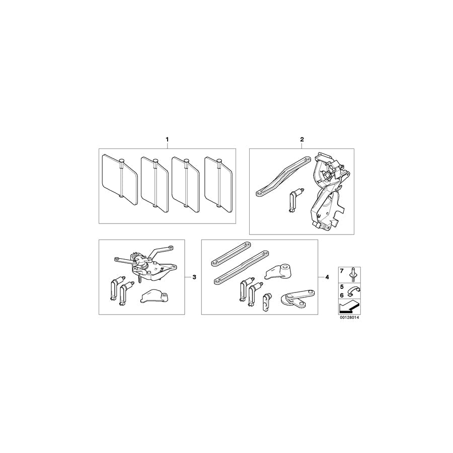 Genuine BMW 64116933907 E63 E64 E60 Set Of Small Parts Adjust.Lever (Inc. 530i, 545i & 528i) | ML Performance US Car Parts