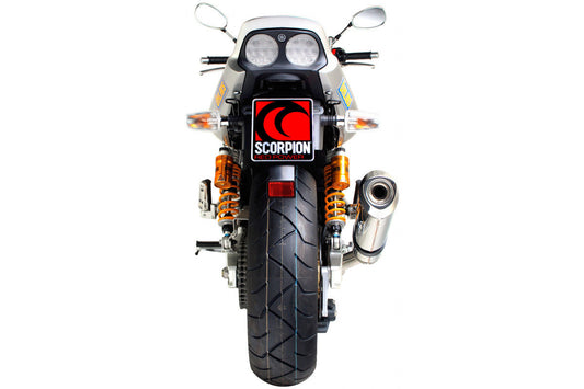 Scorpion EYA80SEO Yamaha XJR1300 Factory Oval Slip-On - Polished Stainless Steel Sleeve | ML Performance US US