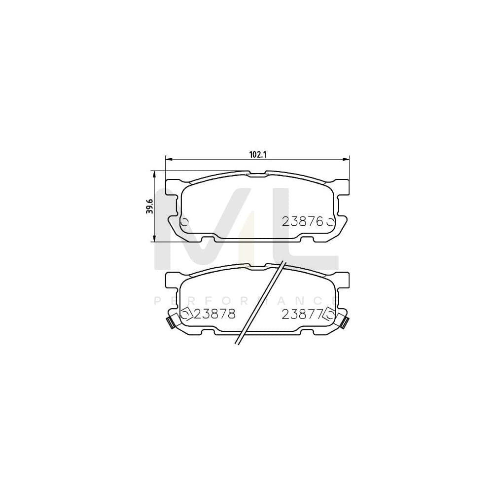 Hella 8DB 355 010-271 Brake Pad Set For Mazda Mx-5 Ii (Nb) With Acoustic Wear Warning