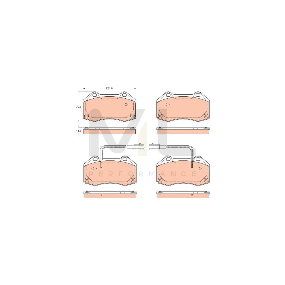 TRW Gdb2049 Brake Pad Set For Alfa Romeo 4C Incl. Wear Warning Contact | ML Performance Car Parts