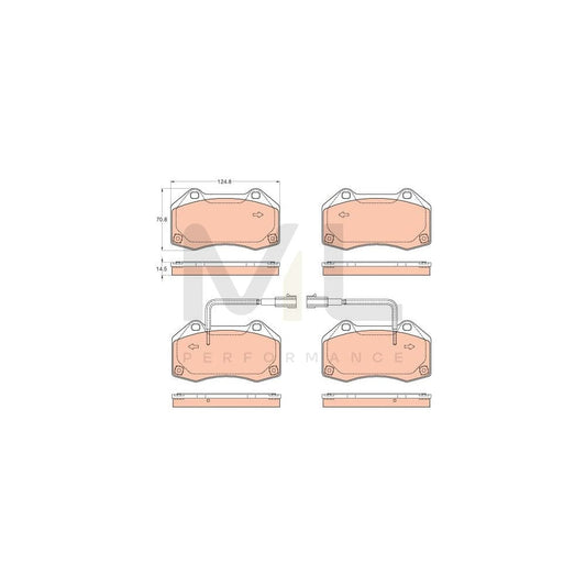TRW Gdb2049 Brake Pad Set For Alfa Romeo 4C Incl. Wear Warning Contact | ML Performance Car Parts